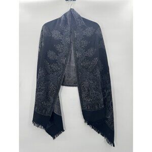 Womens Paisley Floral Jacquard Scarf Wrap Boho Whimsigoth Dark Femme Pashmina